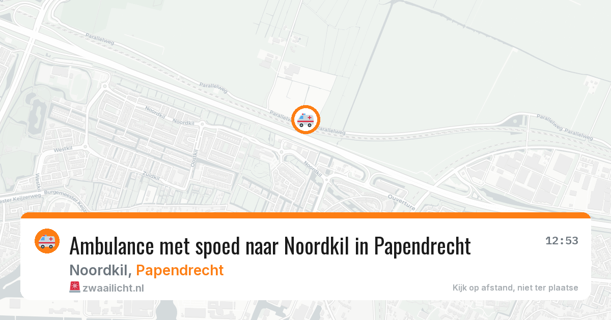 Ambulance met spoed naar Noordkil in Papendrecht — 20 jan 2026