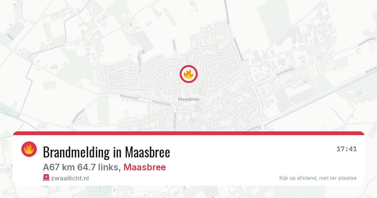 Brandmelding in Maasbree — 25 jun 2026