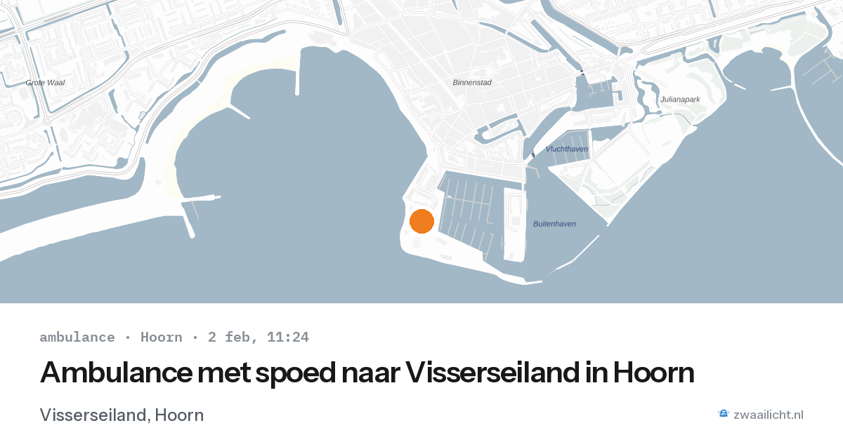 Ambulance met spoed naar Visserseiland in Hoorn — 2 feb 2026