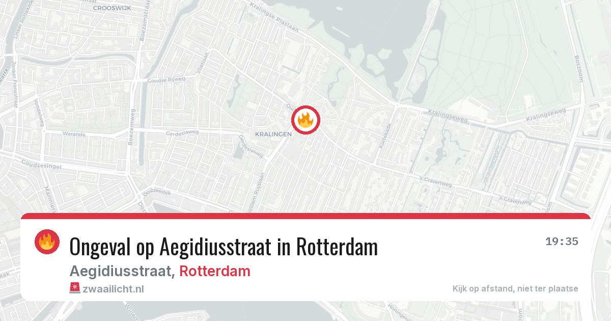 Ongeval op Aegidiusstraat in Rotterdam — 2 aug 2026