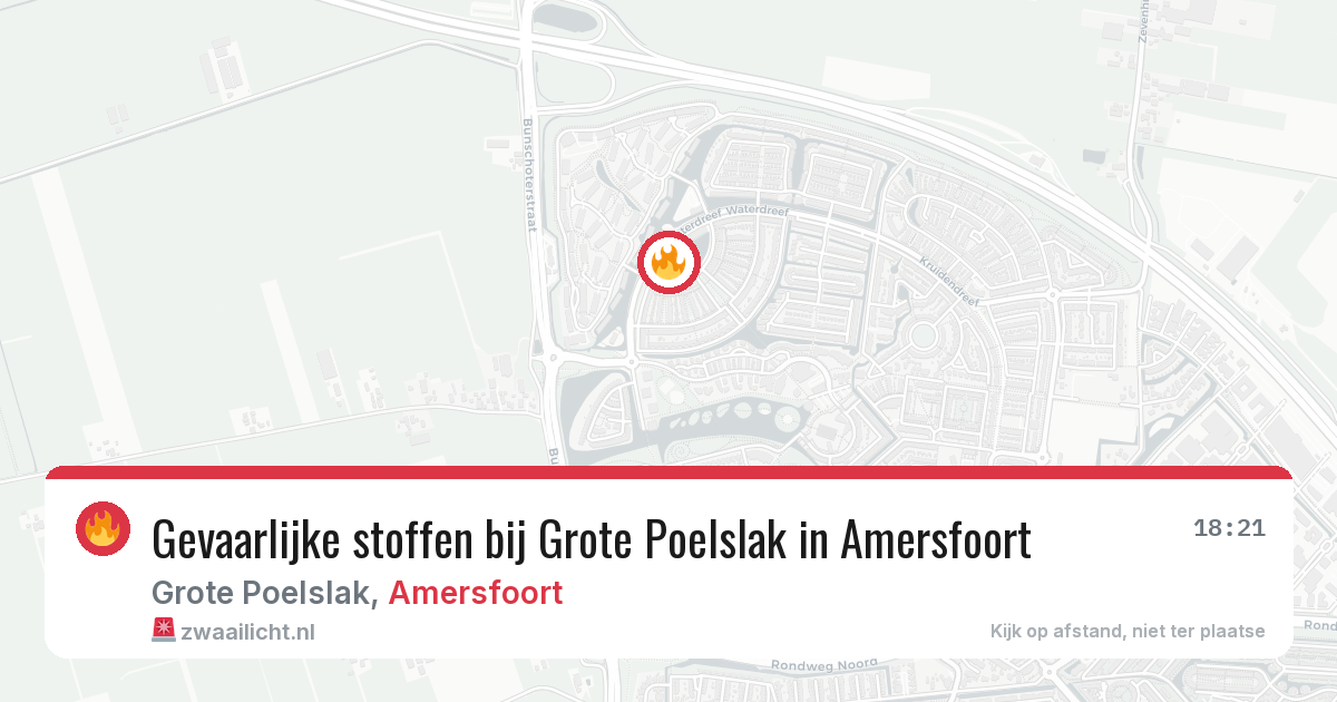 Gevaarlijke stoffen bij Grote Poelslak in Amersfoort — 20 mei 2026