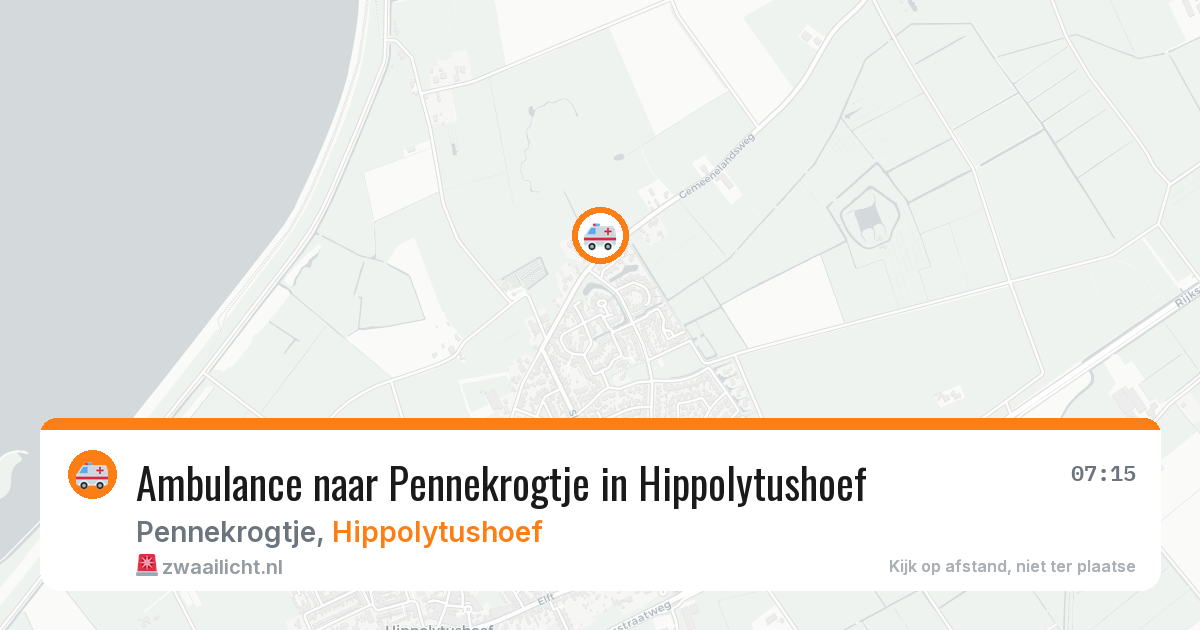 Ambulance naar Pennekrogtje in Hippolytushoef — 27 apr 2026