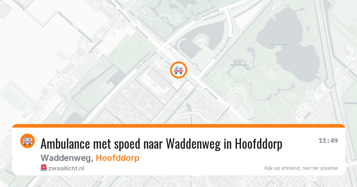 Ambulance met spoed naar Waddenweg in Hoofddorp — 20 jan 2026