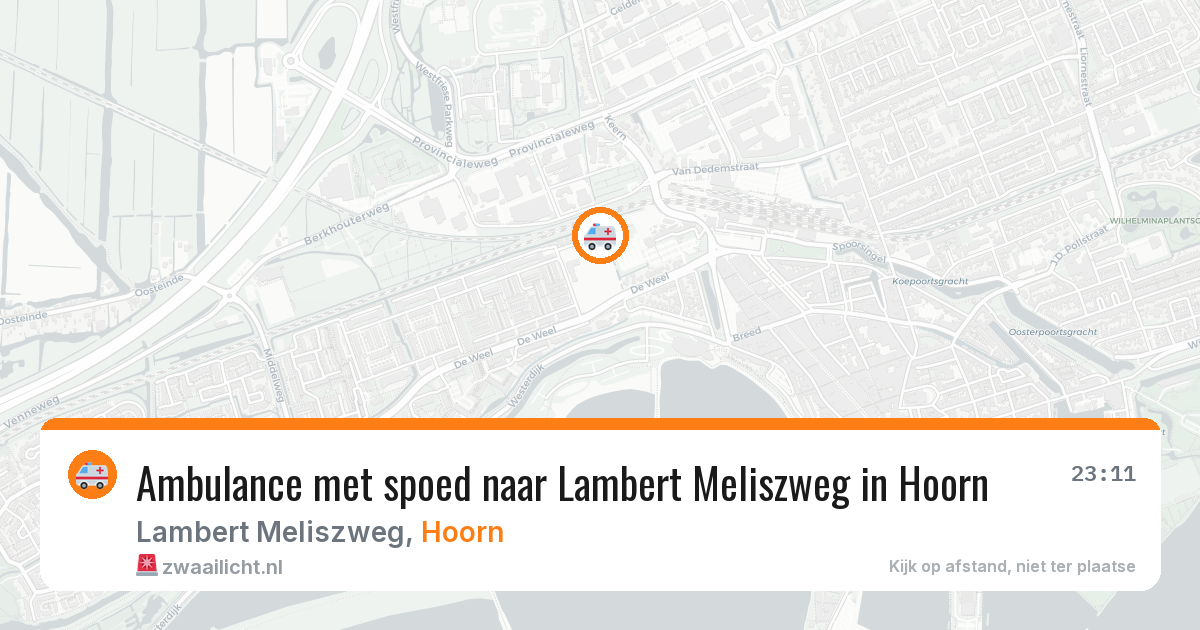 Ambulance met spoed naar Lambert Meliszweg in Hoorn — 29 jun 2026