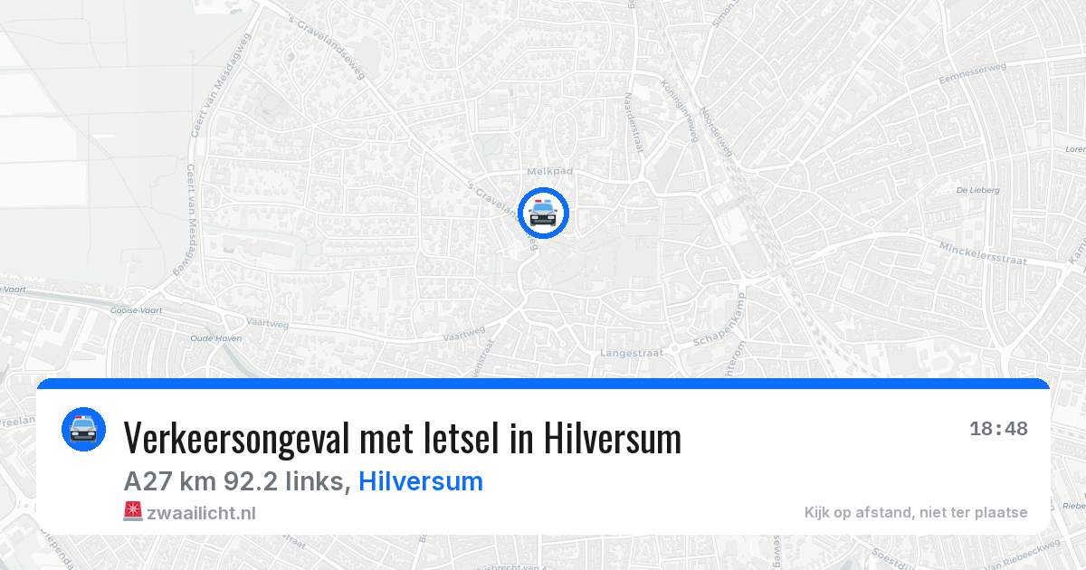 Verkeersongeval met letsel in Hilversum — 7 jul 2026