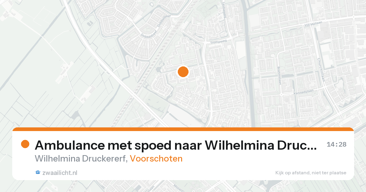 Ambulance met spoed naar Wilhelmina Druckererf in Voorschoten — 20 aug 2026