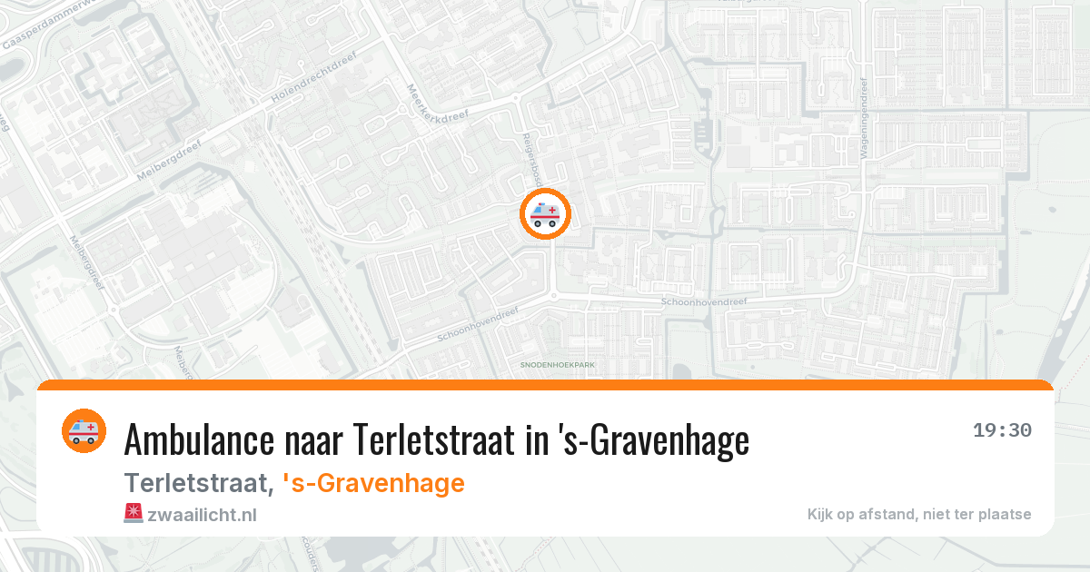 Ambulance naar Terletstraat in 's-Gravenhage — 15 mrt 2026