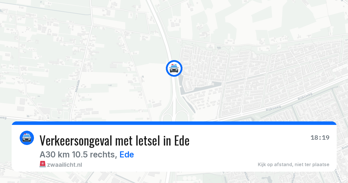 Verkeersongeval met letsel in Ede — 10 aug 2026