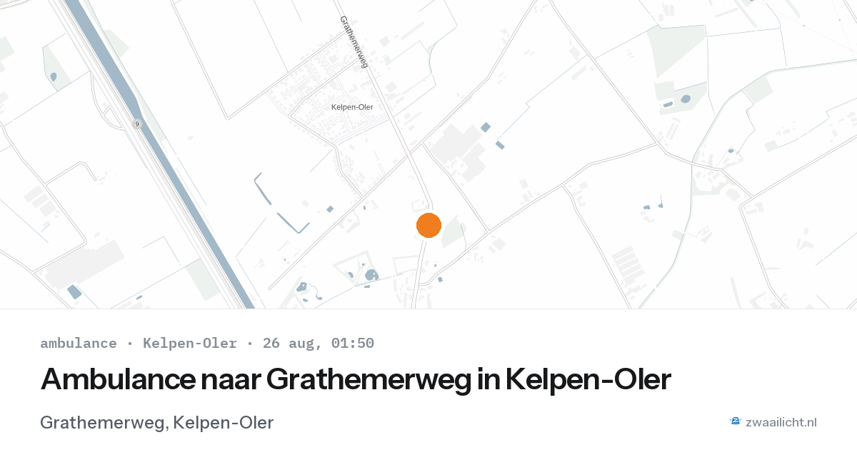 Ambulance naar Grathemerweg in Kelpen-Oler — 25 aug 2026