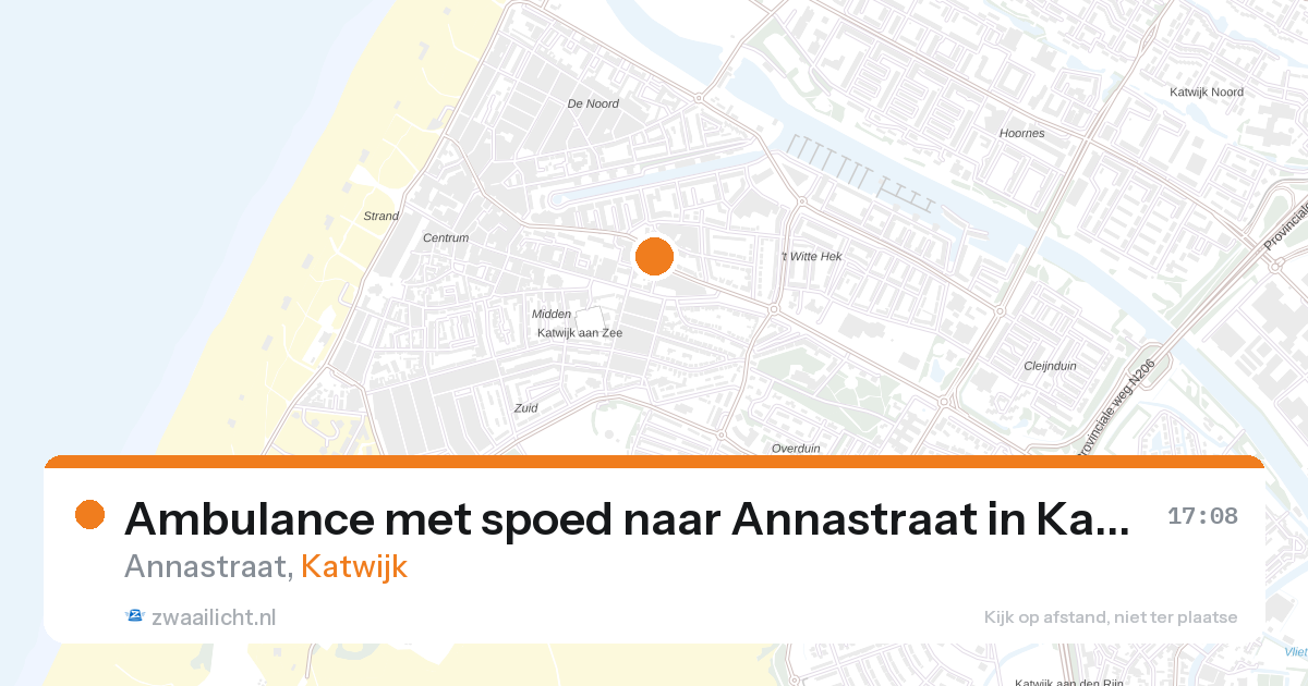 Ambulance met spoed naar Annastraat in Katwijk — 16 mei 2026