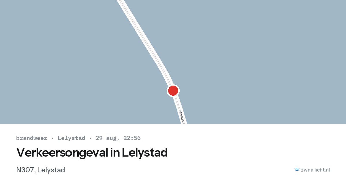 Verkeersongeval in Lelystad — 29 aug 2026