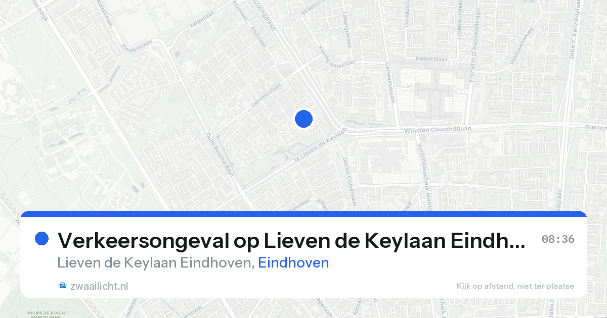 Verkeersongeval op Lieven de Keylaan Eindhoven in Eindhoven — 17 aug 2026