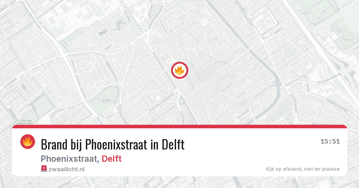 Brand bij Phoenixstraat in Delft — 24 mei 2026