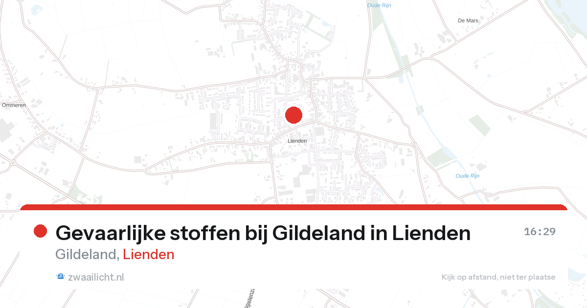 Gevaarlijke stoffen bij Gildeland in Lienden — 21 aug 2026