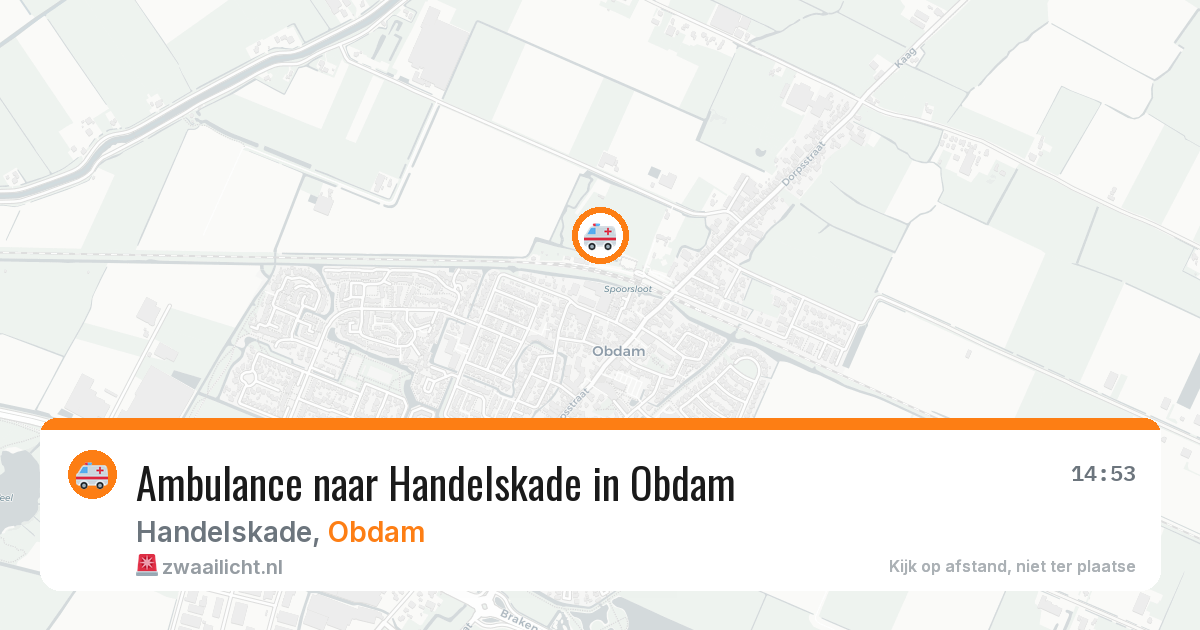Ambulance naar Handelskade in Obdam — 15 jun 2026