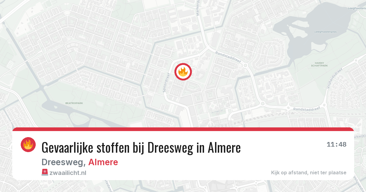 Gevaarlijke stoffen bij Dreesweg in Almere — 22 mei 2026