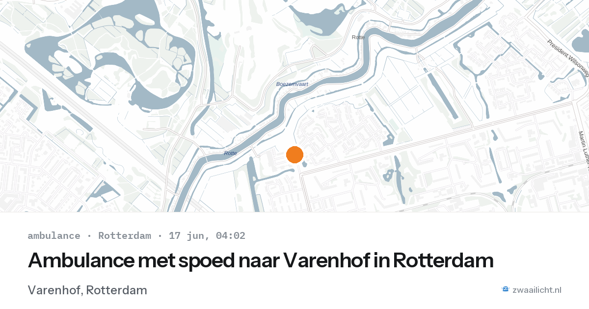 Ambulance met spoed naar Varenhof in Rotterdam — 17 jun 2026