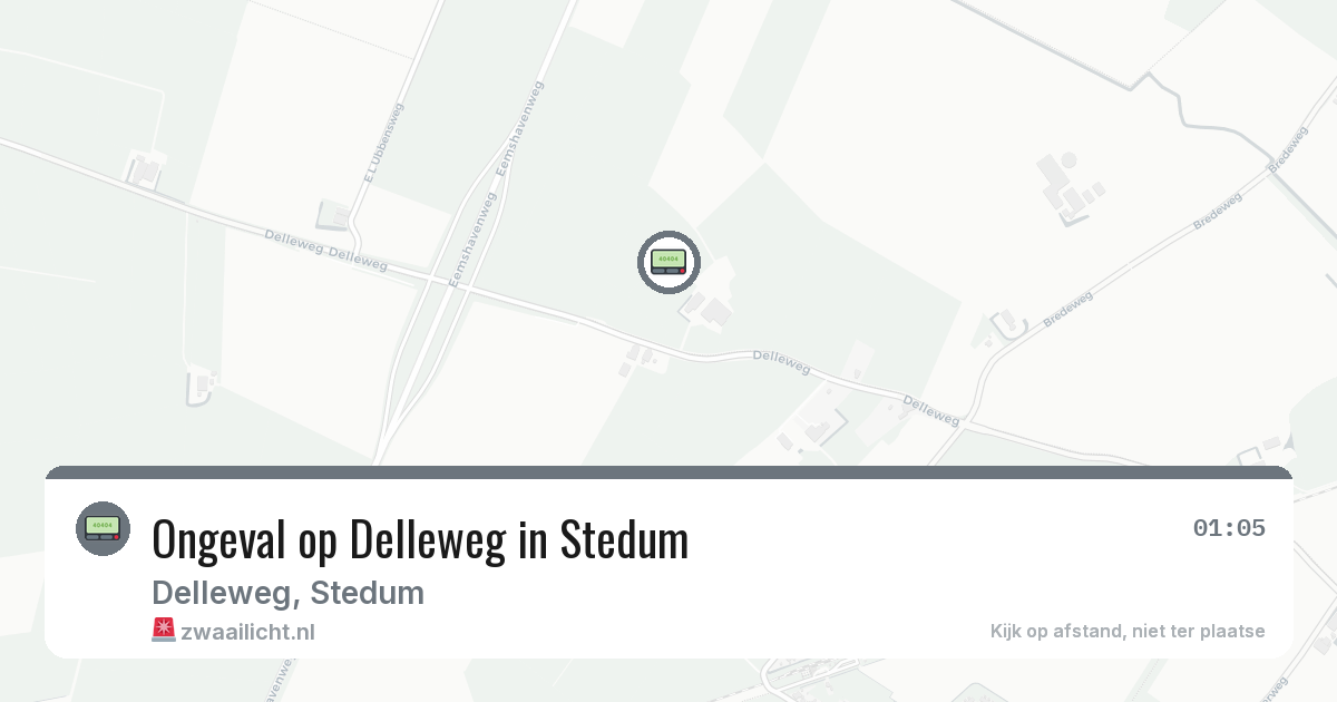 Ongeval op Delleweg in Stedum — 14 feb 2026