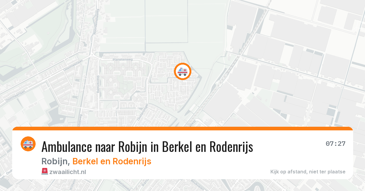 Ambulance naar Robijn in Berkel en Rodenrijs — 24 jul 2026