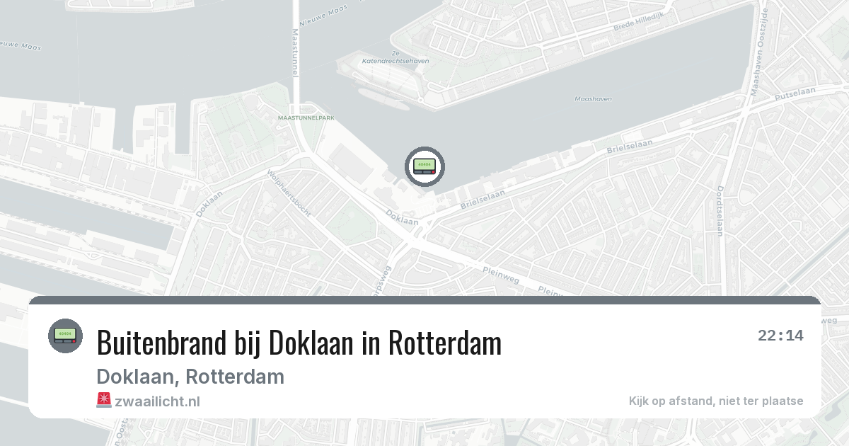 Buitenbrand bij Doklaan in Rotterdam — 7 aug 2026
