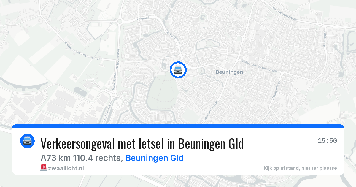 Verkeersongeval met letsel in Beuningen Gld — 16 apr 2026