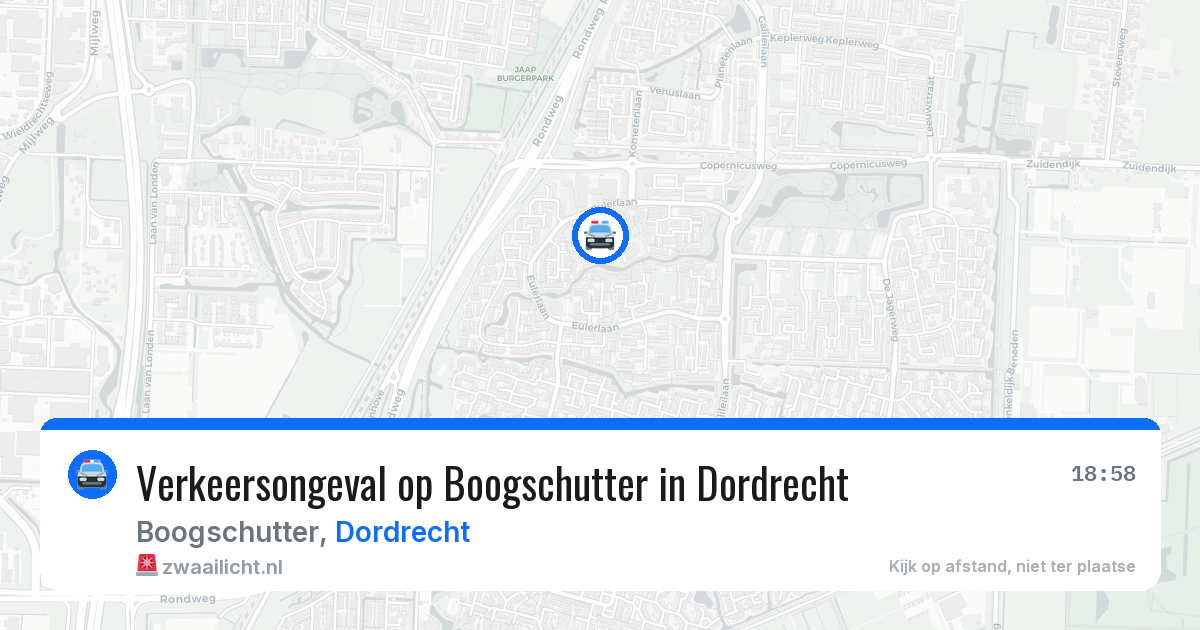 Verkeersongeval op Boogschutter in Dordrecht — 20 jan 2026
