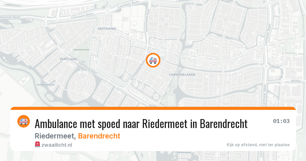 Ambulance met spoed naar Riedermeet in Barendrecht — 27 jul 2026