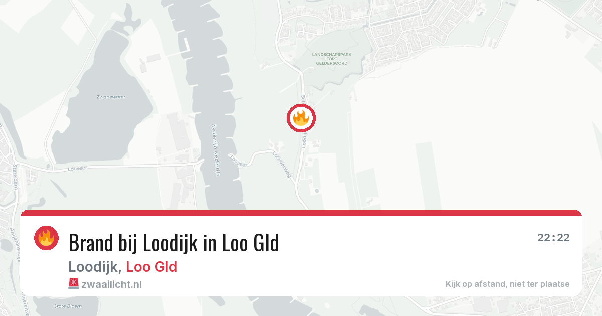 Brand bij Loodijk in Loo Gld — 7 aug 2026