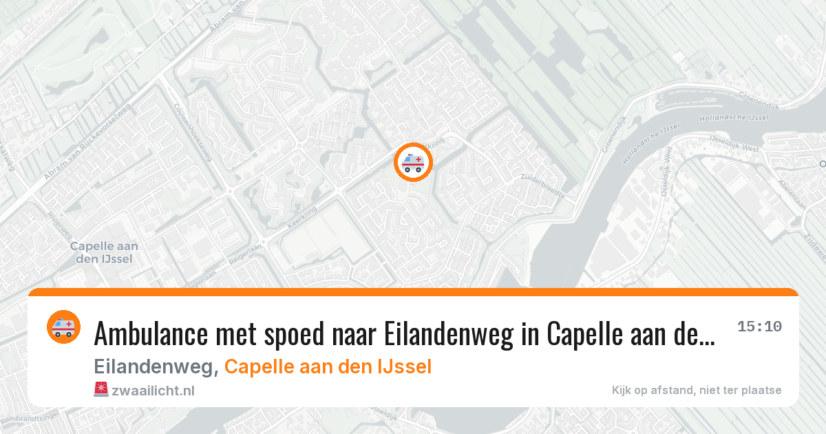Ambulance met spoed naar Eilandenweg in Capelle aan den IJssel — 10 jul 2026