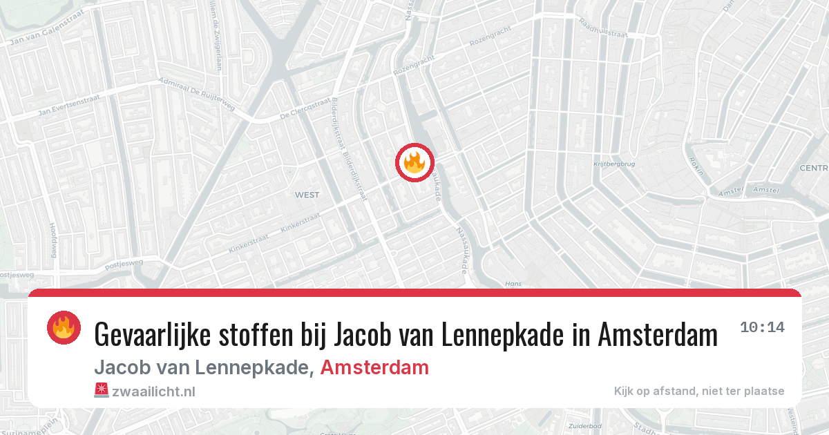 Gevaarlijke stoffen bij Jacob van Lennepkade in Amsterdam — 23 mei 2026
