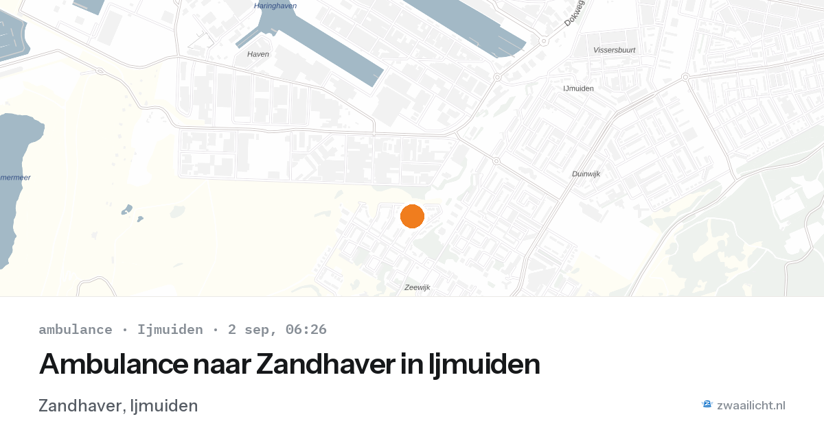 Ambulance naar Zandhaver in Ijmuiden — 2 sep 2026
