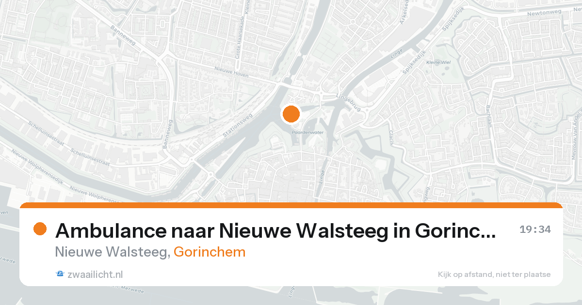 Ambulance naar Nieuwe Walsteeg in Gorinchem — 22 aug 2026