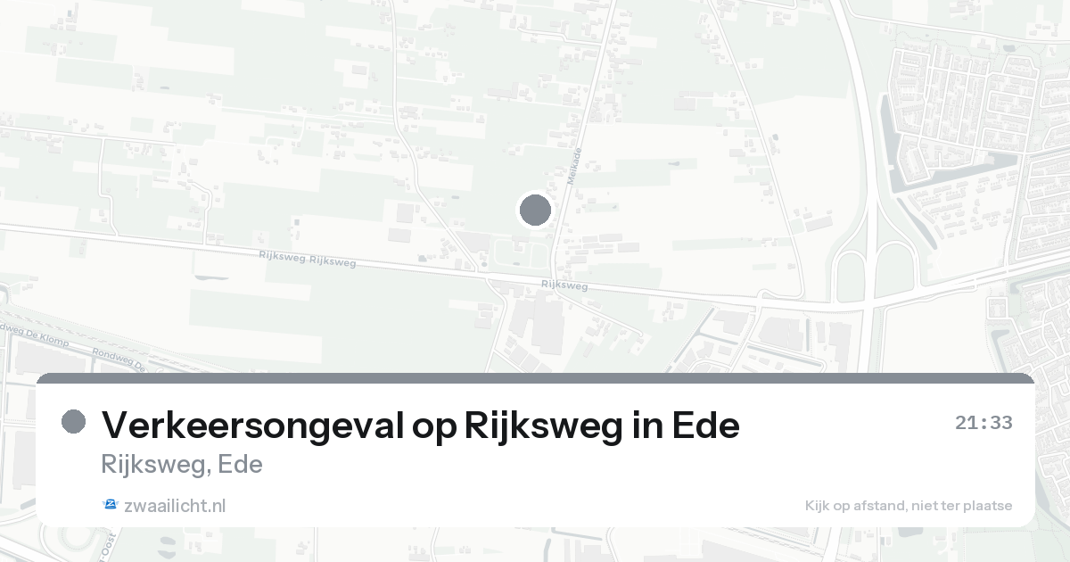 Verkeersongeval op Rijksweg in Ede — 12 mei 2026