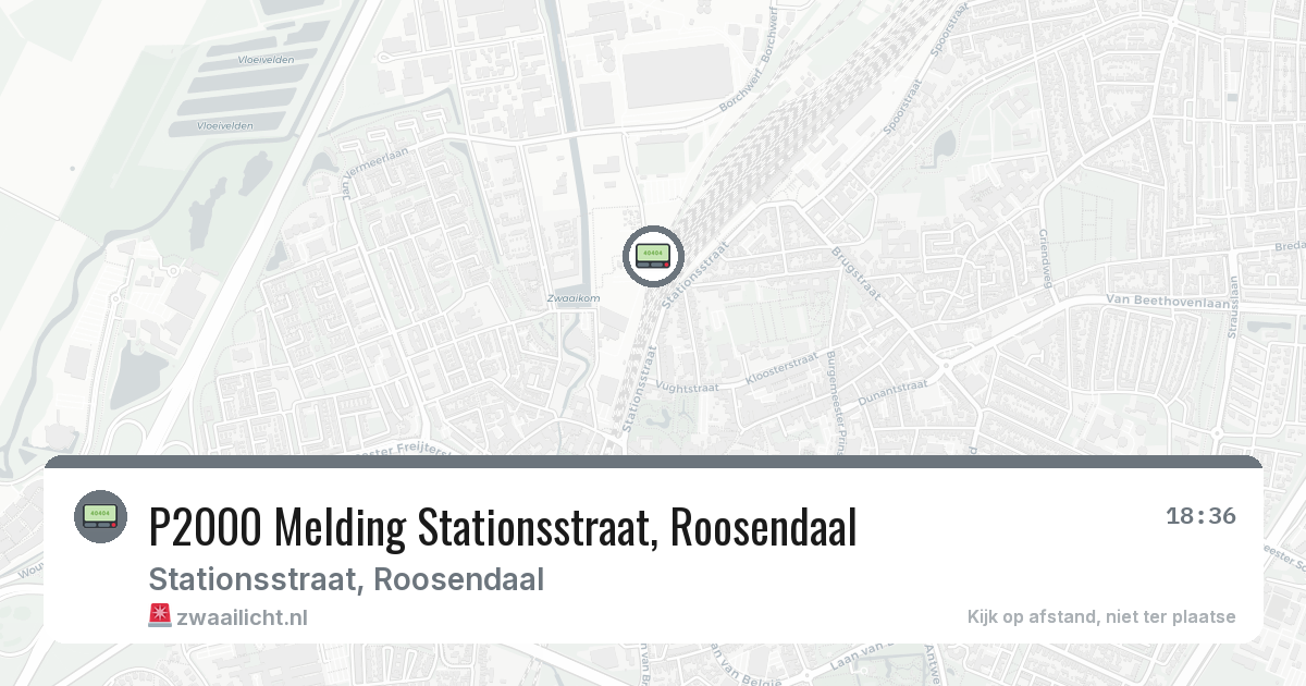P2000 Melding Stationsstraat, Roosendaal — 30 mrt 2026