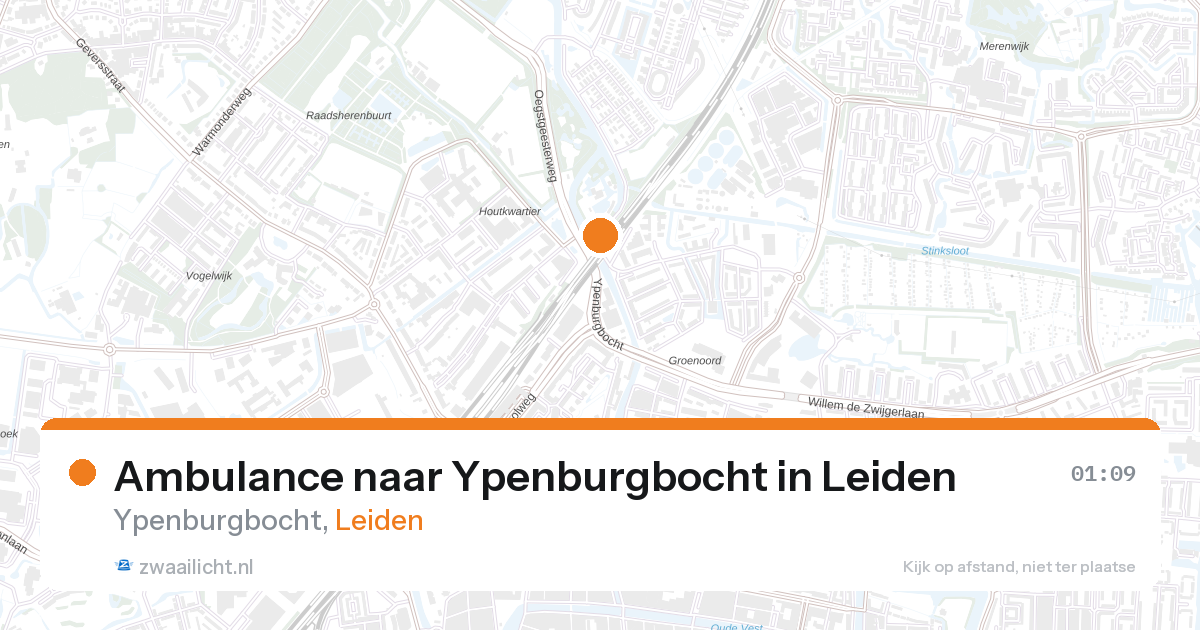Ambulance naar Ypenburgbocht in Leiden — 26 aug 2026