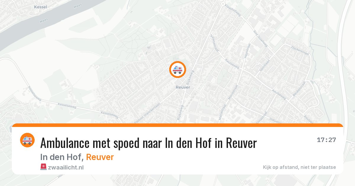 Ambulance met spoed naar In den Hof in Reuver — 29 jun 2026