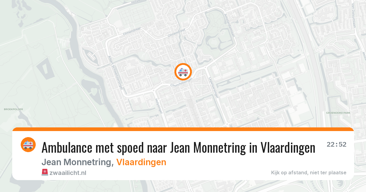 Ambulance met spoed naar Jean Monnetring in Vlaardingen — 5 jul 2026