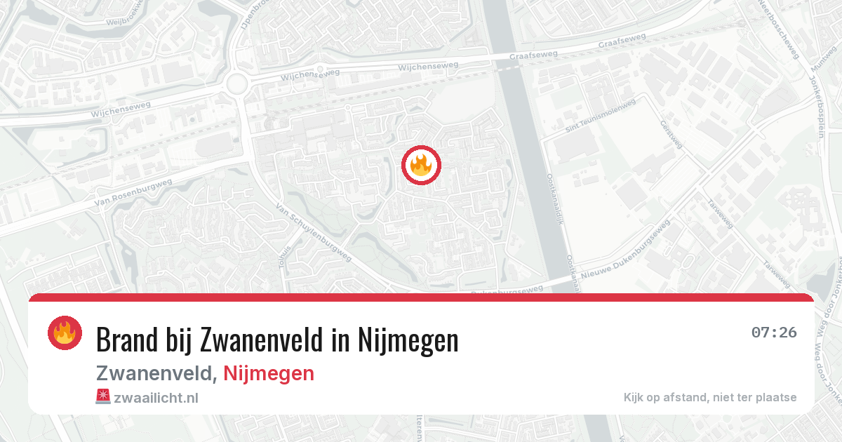 Brand bij Zwanenveld in Nijmegen — 28 apr 2026