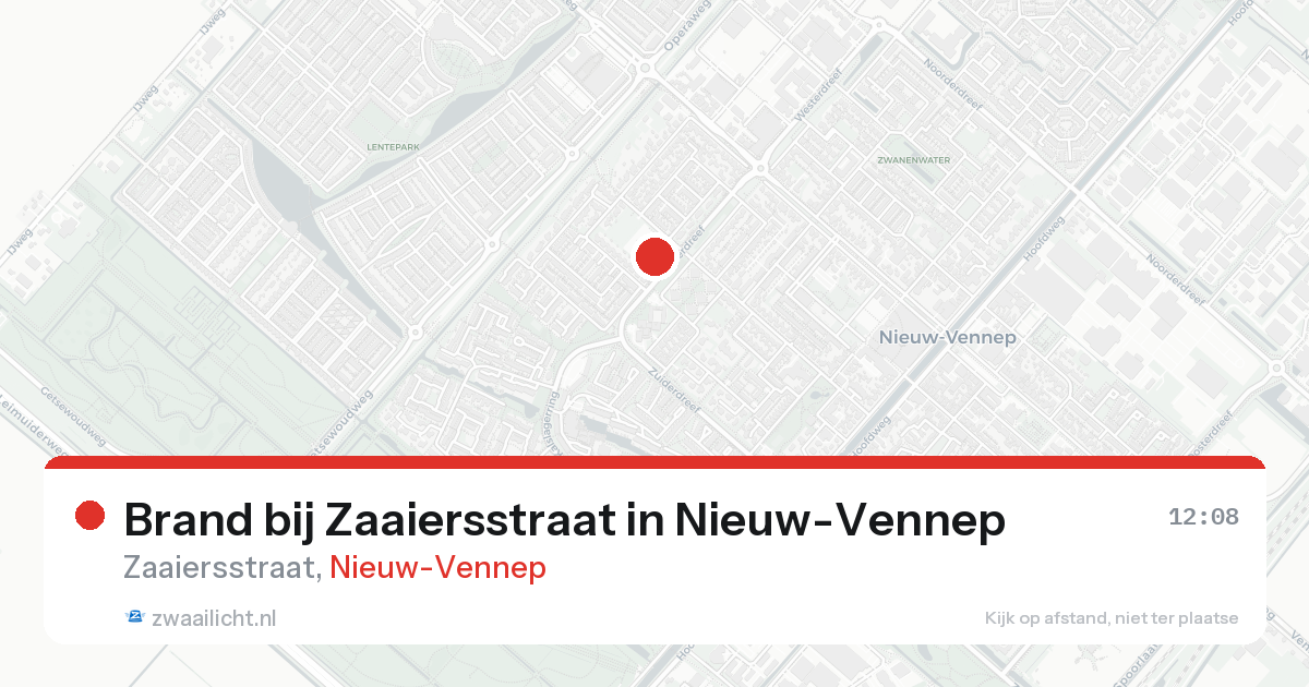Brand bij Zaaiersstraat in Nieuw-Vennep — 18 mei 2026
