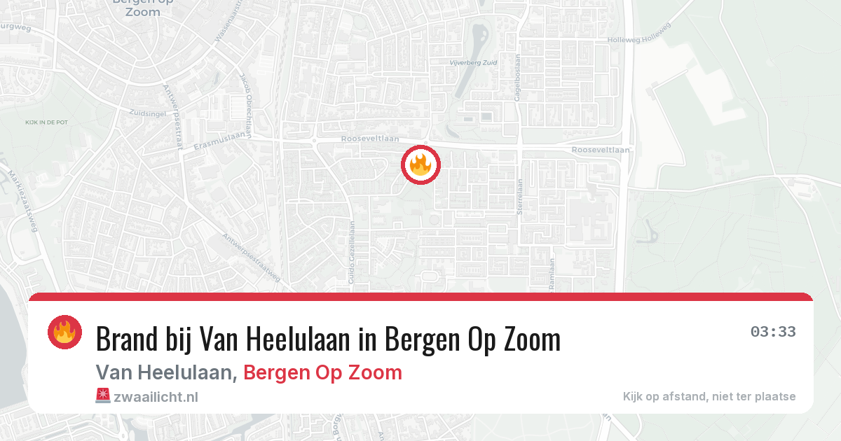 Brand bij Van Heelulaan in Bergen Op Zoom — 4 apr 2026