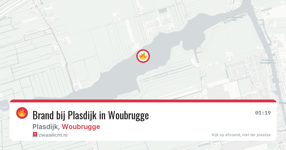 Brand bij Plasdijk in Woubrugge — 26 jun 2026