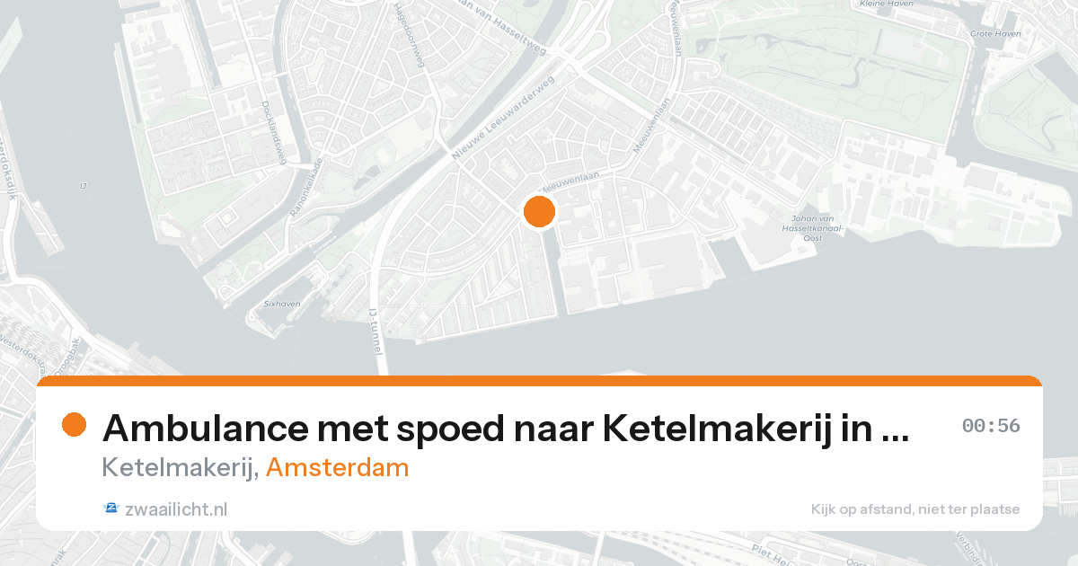 Ambulance met spoed naar Ketelmakerij in Amsterdam — 17 aug 2026