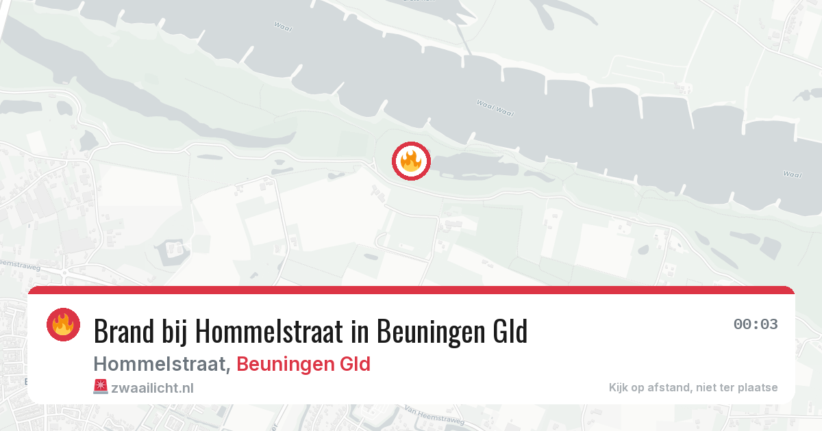 Brand bij Hommelstraat in Beuningen Gld — 10 mrt 2026