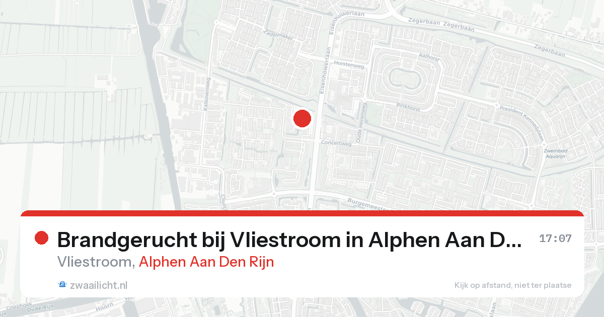 Brandgerucht bij Vliestroom in Alphen Aan Den Rijn — 12 mei 2026
