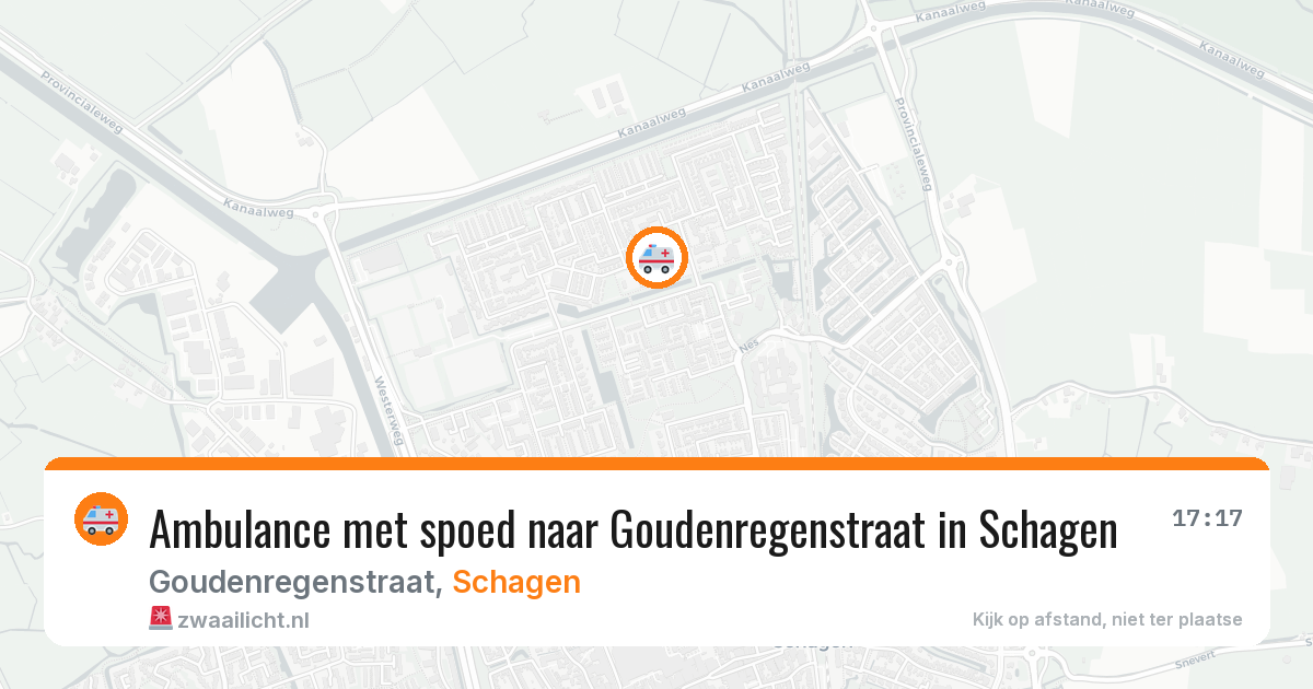 Ambulance met spoed naar Goudenregenstraat in Schagen — 15 mei 2026