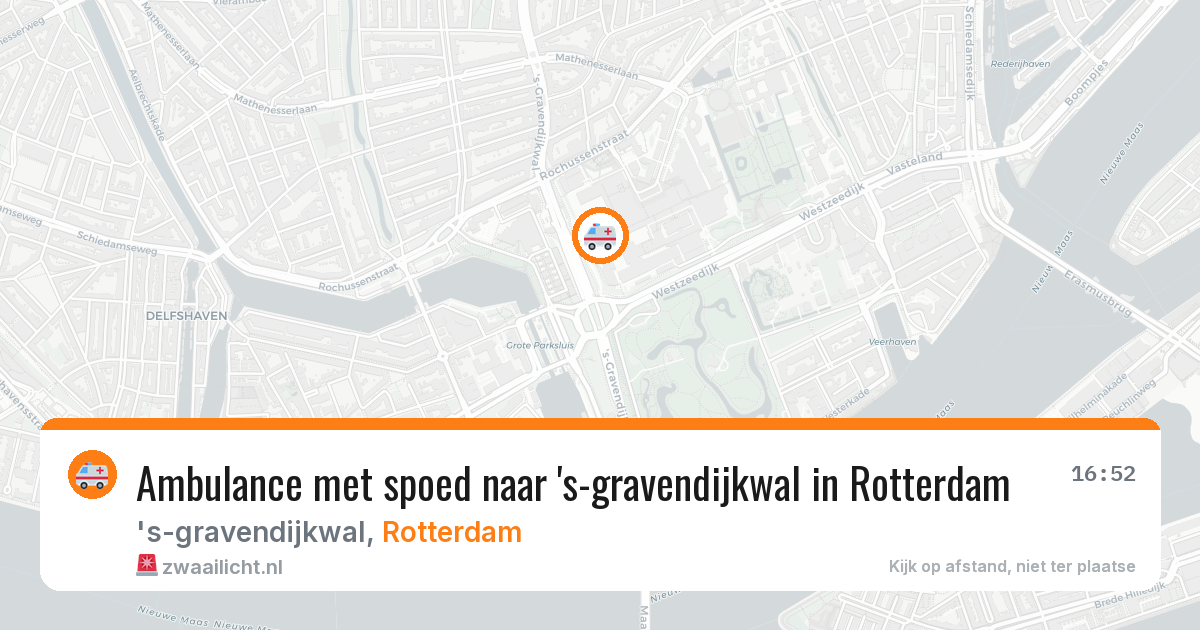 Ambulance met spoed naar 's-gravendijkwal in Rotterdam — 24 mei 2026