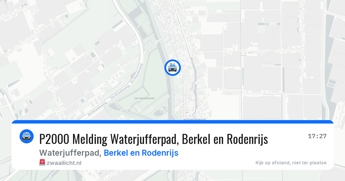 P2000 Melding Waterjufferpad, Berkel en Rodenrijs — 22 mei 2026