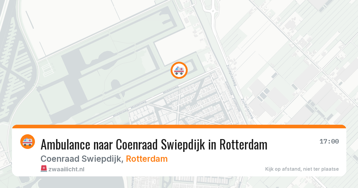Ambulance naar Coenraad Swiepdijk in Rotterdam — 15 jul 2026
