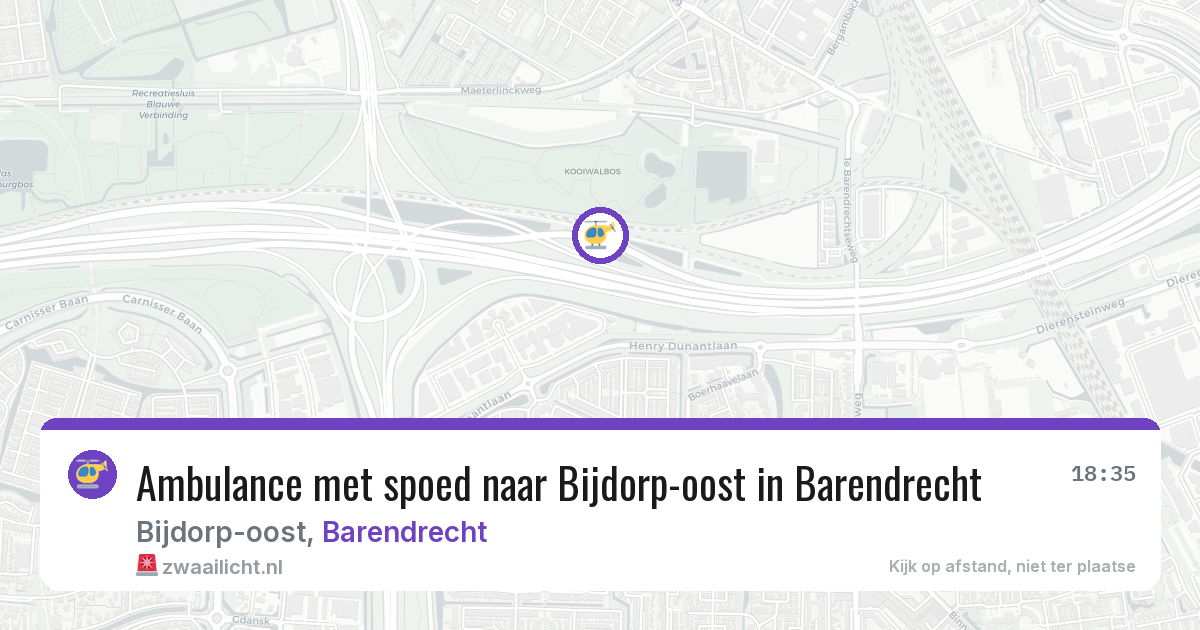 Ambulance met spoed naar Bijdorp-oost in Barendrecht — 28 jun 2026