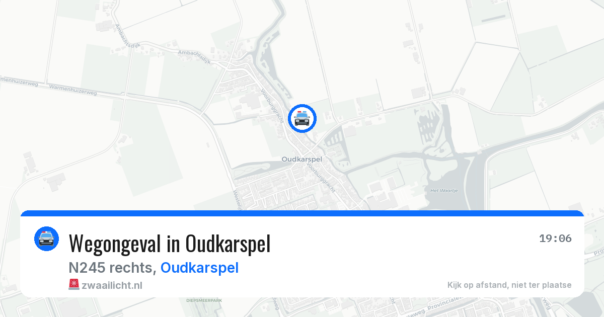 Wegongeval in Oudkarspel — 7 jul 2026